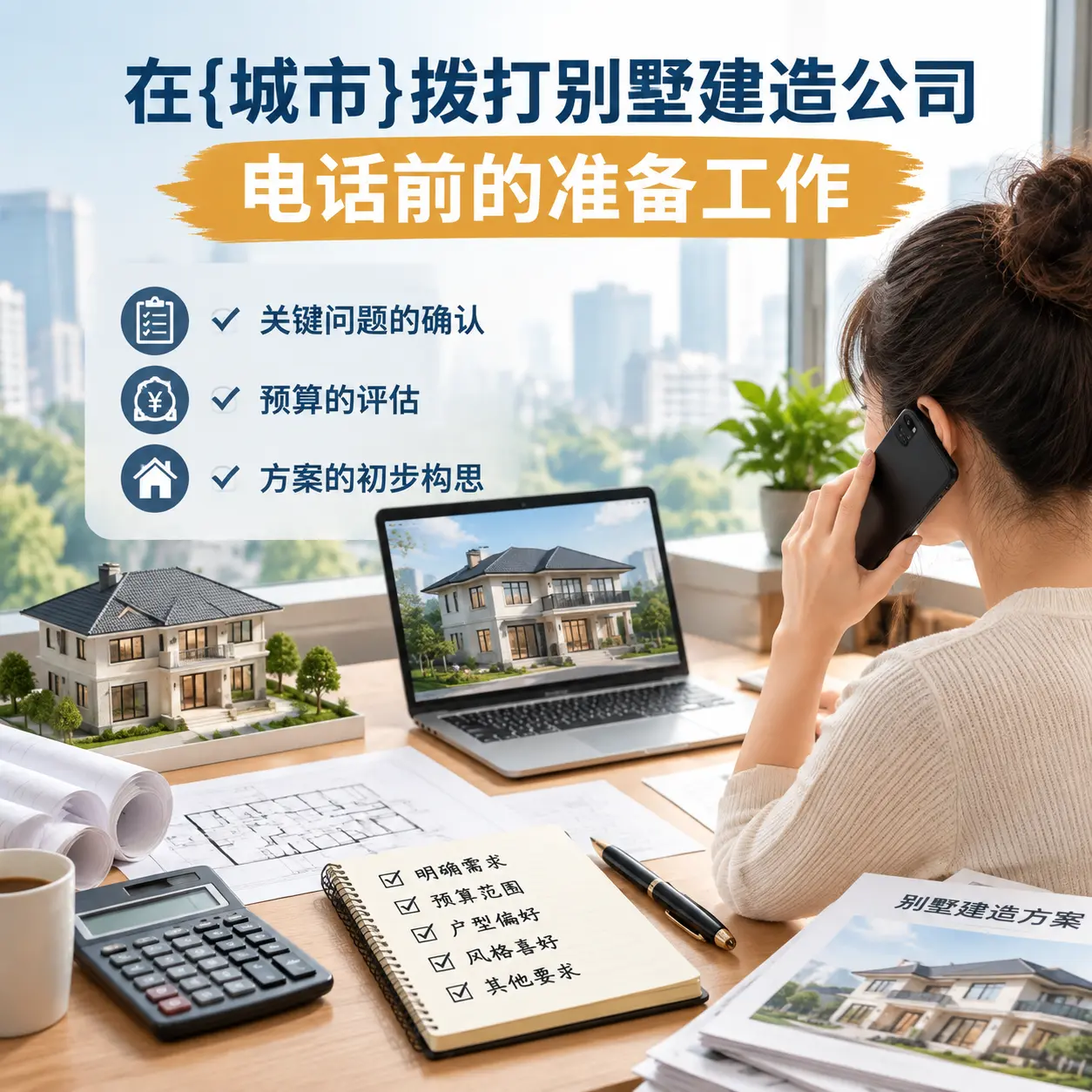 在盘州拨打别墅建造公司电话前的准备工作